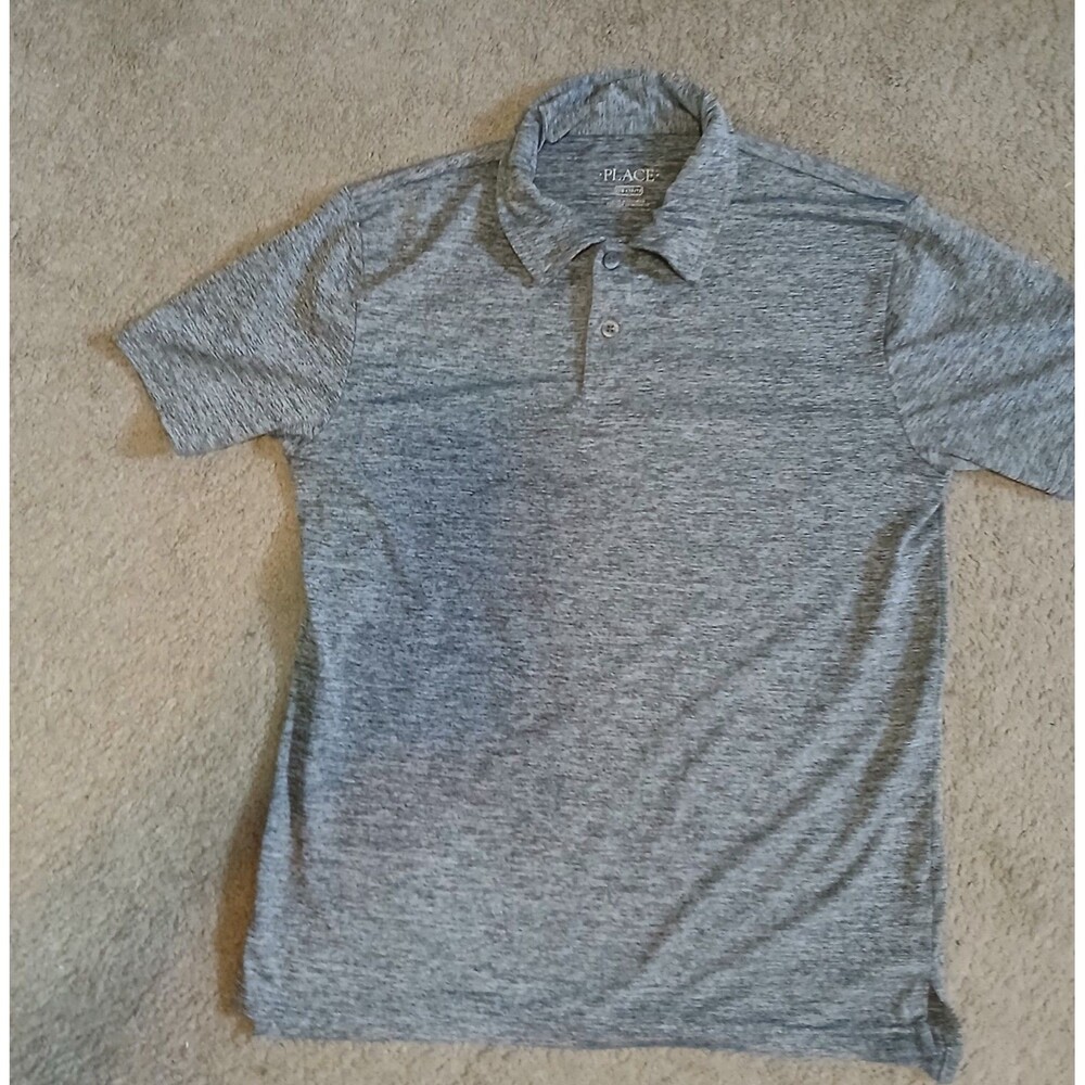 Gray collared shirt
